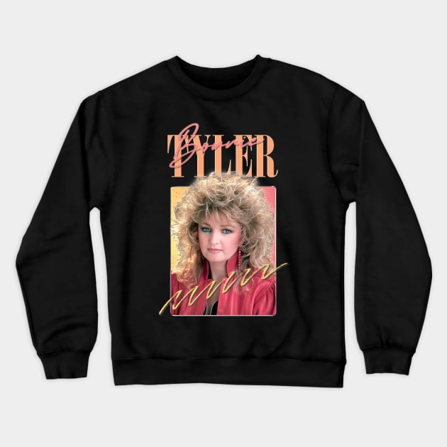 Bonnie Tyler \/\ 80s Aesthetic Fan Art Design Crewneck Sweatshirt by DankFutura